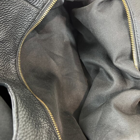 Women's Black pebbled leather Vince Camuto Shoulder Tote - Picture 3 of 12